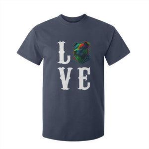 Colorful Pitbull Graphic Art For Dog Lover T Shirt For Kid TS12 Navy Print Your Wear