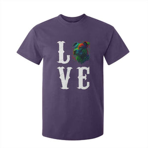 Colorful Pitbull Graphic Art For Dog Lover T Shirt For Kid TS12 Purple Print Your Wear