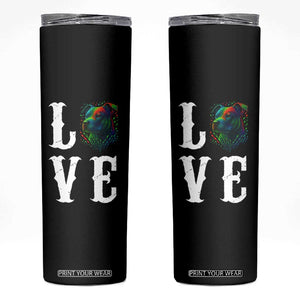 Colorful Pitbull Graphic Art For Dog Lover Skinny Tumbler TS12 Black Print Your Wear