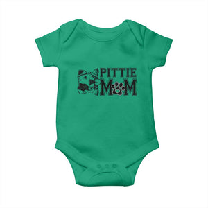 Pittie Mom Baby Onesie Funny Gift For Pitbull Lover TS12 Irish Green Print Your Wear
