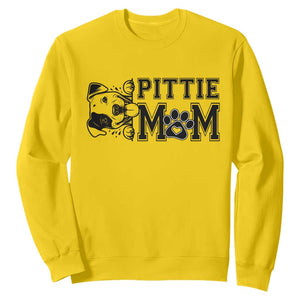 Pittie Mom Sweatshirt Funny Gift For Pitbull Lover TS12 Daisy Print Your Wear