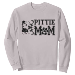 Pittie Mom Sweatshirt Funny Gift For Pitbull Lover TS12 Ice Gray Print Your Wear