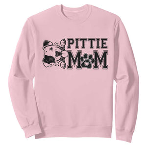 Pittie Mom Sweatshirt Funny Gift For Pitbull Lover TS12 Light Pink Print Your Wear