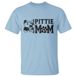 Pittie Mom T Shirt Funny Gift For Pitbull Lover TS12 Light Blue Print Your Wear