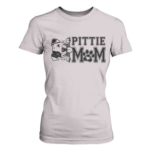 Pittie Mom T Shirt For Women Funny Gift For Pitbull Lover TS12 Ice Gray Print Your Wear