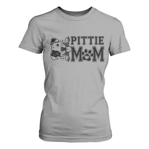 Pittie Mom T Shirt For Women Funny Gift For Pitbull Lover TS12 Sport Gray Print Your Wear