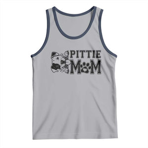 Pittie Mom Tank Top Funny Gift For Pitbull Lover TS12 Athletic Heather Navy Print Your Wear