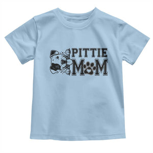 Pittie Mom Toddler T Shirt Funny Gift For Pitbull Lover TS12 Light Blue Print Your Wear