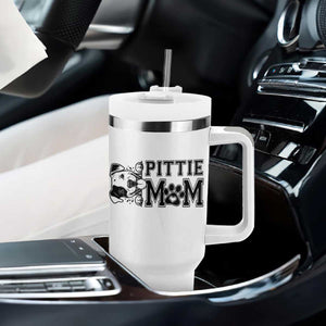 Pittie Mom Tumbler With Handle Funny Gift For Pitbull Lover TS12 Print Your Wear