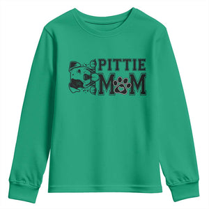 Pittie Mom Youth Sweatshirt Funny Gift For Pitbull Lover TS12 Irish Green Print Your Wear