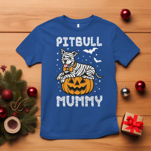 Halloween Dog Lover T Shirt Funny Pitbull Mummy TS12 Royal Blue Print Your Wear