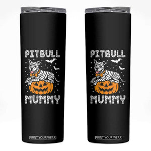 Halloween Dog Lover Skinny Tumbler Funny Pitbull Mummy TS12 Black Print Your Wear