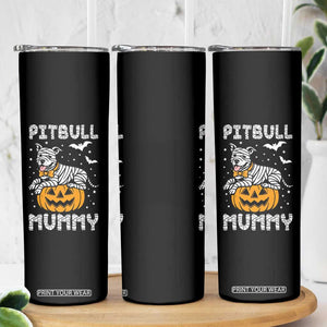 Halloween Dog Lover Skinny Tumbler Funny Pitbull Mummy TS12 Print Your Wear