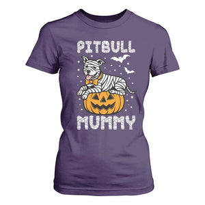 Halloween Dog Lover T Shirt For Women Funny Pitbull Mummy TS12 Purple Print Your Wear