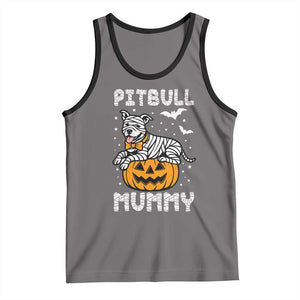 Halloween Dog Lover Tank Top Funny Pitbull Mummy TS12 Deep Heather Black Print Your Wear