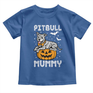 Halloween Dog Lover Toddler T Shirt Funny Pitbull Mummy TS12 Royal Blue Print Your Wear