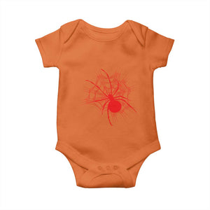 Red Black Widow Spider Baby Onesie Gothic Spider Web Vintage Horror Gift