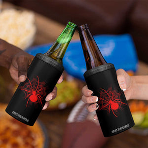 Red Black Widow Spider 4 in 1 Can Cooler Tumbler Gothic Spider Web Vintage Horror Gift TS12 Print Your Wear