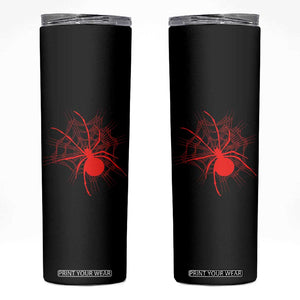 Red Black Widow Spider Skinny Tumbler Gothic Spider Web Vintage Horror Gift TS12 Black Print Your Wear