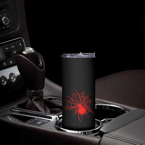 Red Black Widow Spider Skinny Tumbler Gothic Spider Web Vintage Horror Gift TS12 Print Your Wear