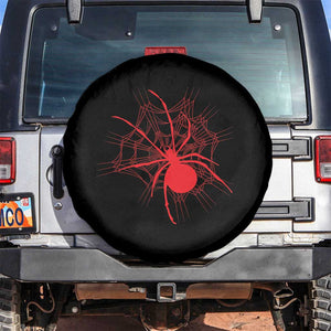 Red Black Widow Spider Spare Tire Cover Gothic Spider Web Vintage Horror Gift TS12 No hole Black Print Your Wear