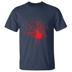 Red Black Widow Spider T Shirt Gothic Spider Web Vintage Horror Gift