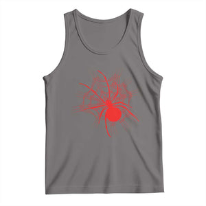 Red Black Widow Spider Tank Top Gothic Spider Web Vintage Horror Gift