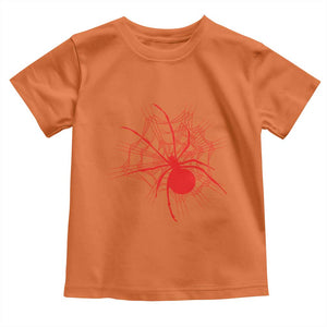 Red Black Widow Spider Toddler T Shirt Gothic Spider Web Vintage Horror Gift