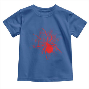 Red Black Widow Spider Toddler T Shirt Gothic Spider Web Vintage Horror Gift