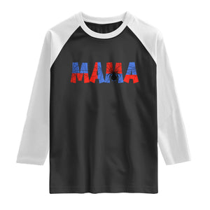 Spooky Mama Spider Web Raglan Shirt Cute Halloween Mom Gift