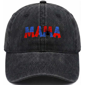 Spooky Mama Spider Web Washed Cotton Baseball Cap Cute Halloween Mom Gift