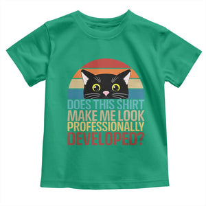 Vintage Black Cat Toddler T Shirt Does This Shirt Make Me Look Professionally Developed