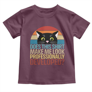 Vintage Black Cat Toddler T Shirt Does This Shirt Make Me Look Professionally Developed