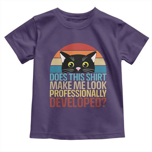 Vintage Black Cat Toddler T Shirt Does This Shirt Make Me Look Professionally Developed