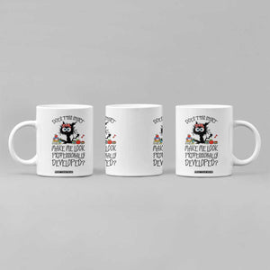 Funny Teacher Black Cat Coffee Mug Does This Shirt Make Me Look Professionally Developed TS12 Print Your Wear