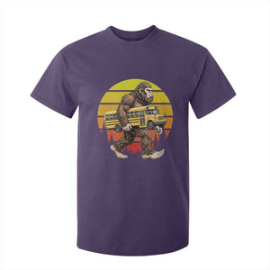 Funny Bigfoot School Bus Lover T Shirt For Kid Sasquatch Back To School Vintage Gift