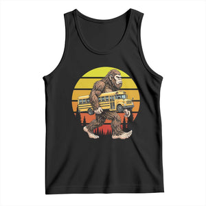 Funny Bigfoot School Bus Lover Tank Top Sasquatch Back To School Vintage Gift