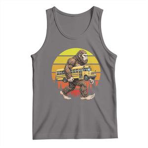 Funny Bigfoot School Bus Lover Tank Top Sasquatch Back To School Vintage Gift