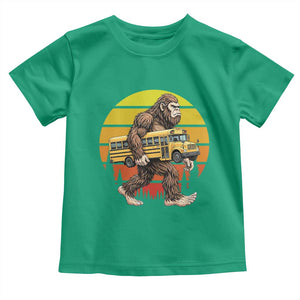 Funny Bigfoot School Bus Lover Toddler T Shirt Sasquatch Back To School Vintage Gift