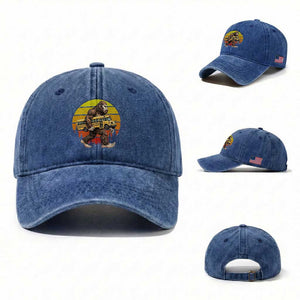 Funny Bigfoot School Bus Lover Washed Cotton Baseball Cap Sasquatch Back To School Vintage Gift