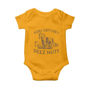 Funny You Odyssey Deez Nuts Trojan Horse Baby Onesie Ancient Greek History Meme Humor Gift