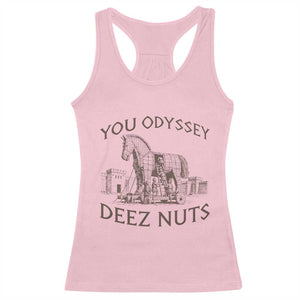 Funny You Odyssey Deez Nuts Trojan Horse Racerback Tank Top Ancient Greek History Meme Humor Gift