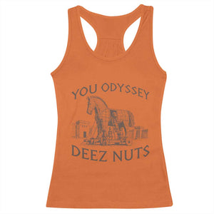 Funny You Odyssey Deez Nuts Trojan Horse Racerback Tank Top Ancient Greek History Meme Humor Gift