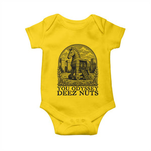Funny You Odyssey Deez Nuts Trojan Horse Baby Onesie Ancient Greek History Gift