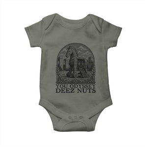 Funny You Odyssey Deez Nuts Trojan Horse Baby Onesie Ancient Greek History Gift