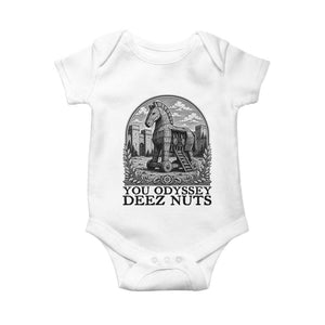 Funny You Odyssey Deez Nuts Trojan Horse Baby Onesie Ancient Greek History Gift