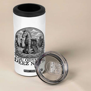 Funny You Odyssey Deez Nuts Trojan Horse 4 in 1 Can Cooler Tumbler Ancient Greek History Gift TS12 Print Your Wear
