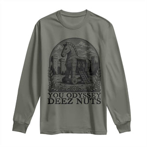 Funny You Odyssey Deez Nuts Trojan Horse Long Sleeve Shirt Ancient Greek History Gift