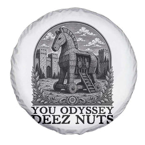 Funny You Odyssey Deez Nuts Trojan Horse Spare Tire Cover Ancient Greek History Gift TS12 Print Your Wear