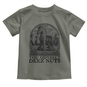 Funny You Odyssey Deez Nuts Trojan Horse Toddler T Shirt Ancient Greek History Gift